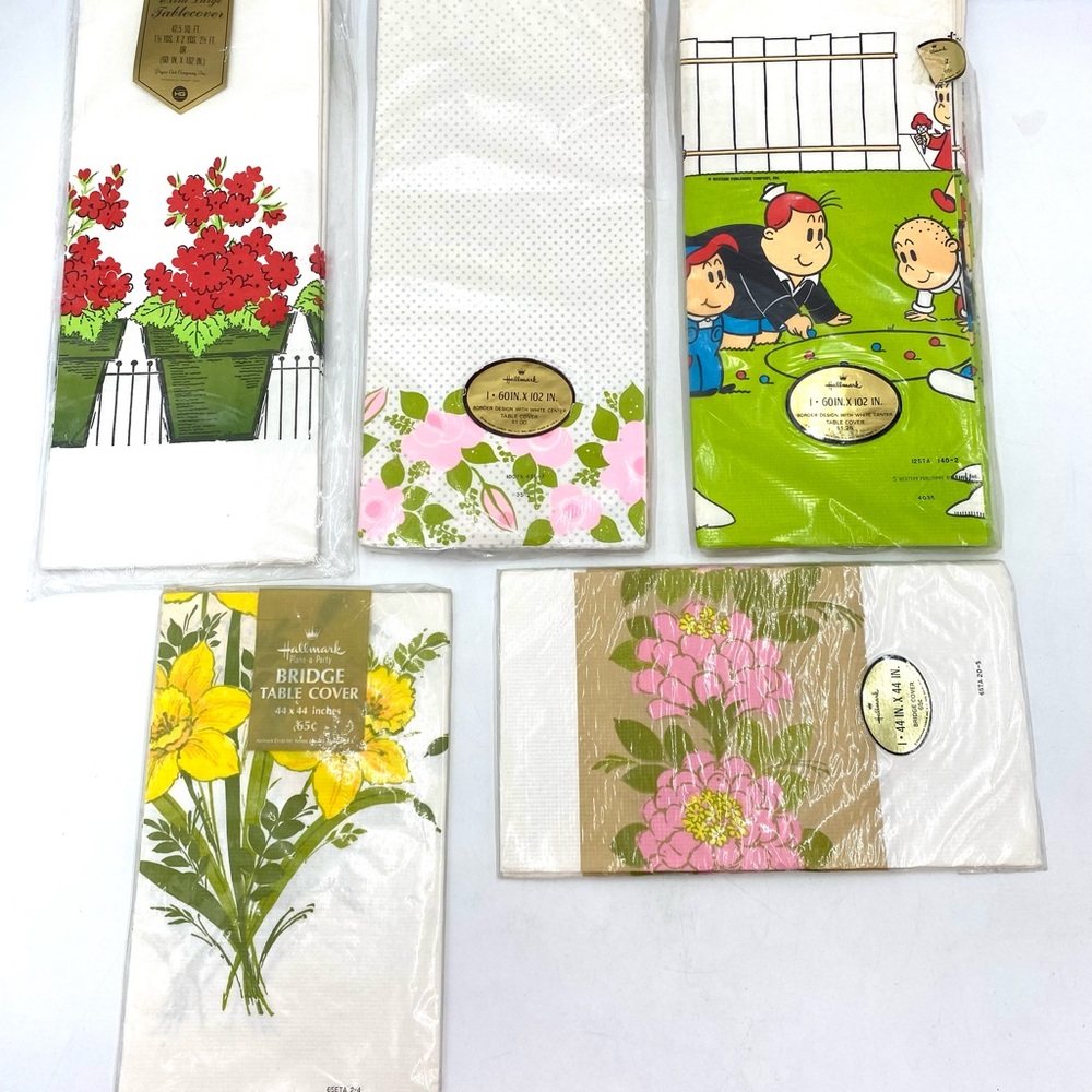 Vintage Floral and Cartoon Table Covers